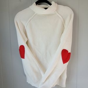 Women's Chicwish Heart & Soul Heart Elbow Patch Sweater